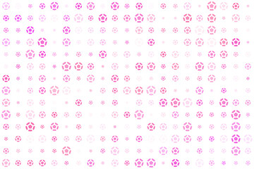 Abstract geometric pattern with glowing pink and purple pentagons on a dark background, modern digital design texture for technology and art.