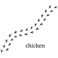 Chicken Footprint Vector Illustration © Sejal
