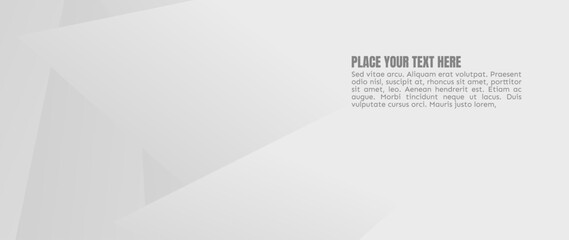 Clean, modern abstract background with subtle geometric shapes in white and grey tones. Perfect for presentations, websites, or banners, featuring ample copy space for text.