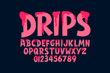 pinky cartoon font with pink melting cream topping