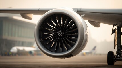 jet engine of an modern airliner