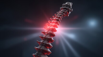 spine and pelvis of a human body on x-ray