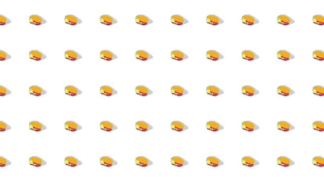 Many small yellow chicks create a charming pattern against a white backdrop. Ideal for easter, spring, farm, and animalthemed designs.