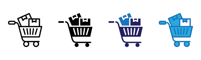 Shopping Icon Multi Style Vector Illustration