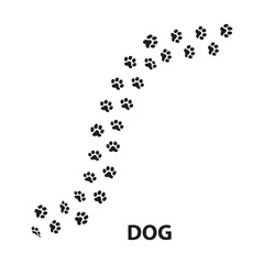 Dog Paw Print Simple Silhouette Vector Illustration,Dog Paw Print Silhouette UI Icon