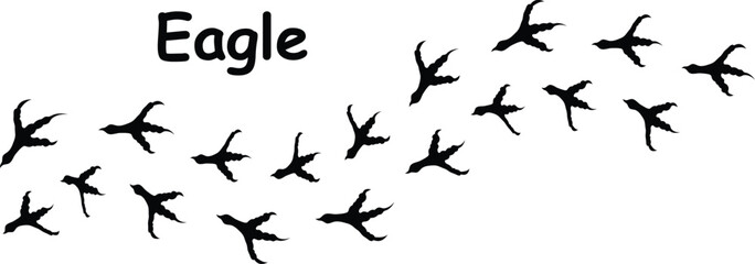 Eagle Paw Print Line Icon – Trendy Bird Track Vector for Web and App UI,Eagle Paw Print Trendy Bird Track Icon