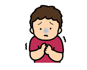 怖がる　アジア人の男の子