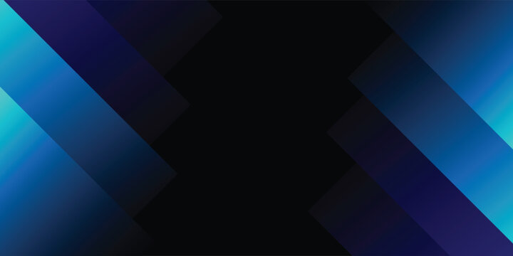 Abstract dark background with dynamic blue and purple gradient geometric diagonal lines and shapes, creating a modern and technological feel.