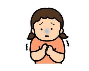 怖がる　アジア人の女の子