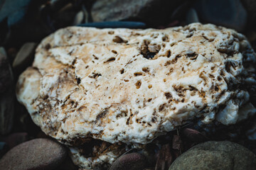 weathered stone texture shaped by nature and time