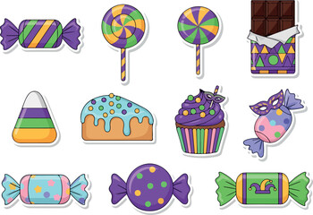 Mardi Gras Treat Collection Festive Sweets and Decorations © Chico Store