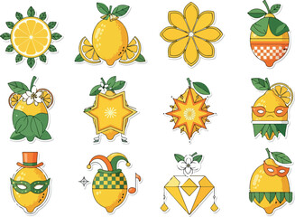 Whimsical Lemon Illustrations Unique Designs for Creative Projects
