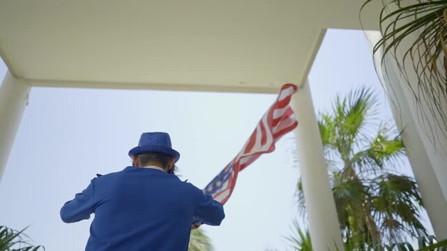 Bandera USA, Celebracion 4 de Julio, USA Estados Unidos de America  