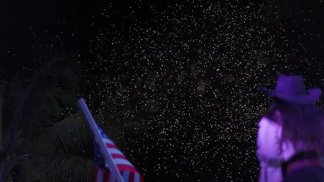 Fuegos artificiales Celebracion 4 de Julio, USA Estados Unidos de America 