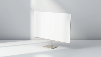 Kiosk information screen on isolated white background