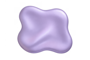 Abstract purple liquid blob dripping on transparent background