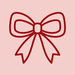 red ribbon bow