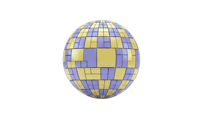 Obraz premium Abstract Geometric Sphere on White Background