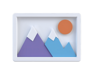 Abstract Mountain Landscape in a Frame