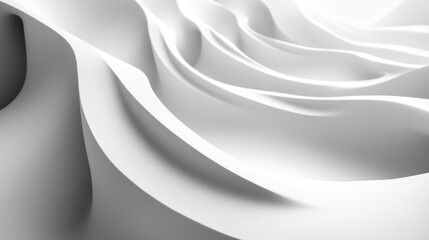 Obraz premium Abstract white 3D curved shapes