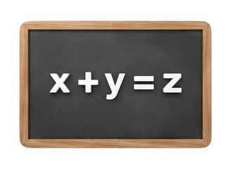 Algebraic Equation on Chalkboard - Solving for Z