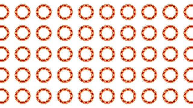 White background with orange patterned circles suitable for backgrounds, packaging design, textiles, and modern geometricthemed projects.