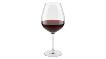 Elegant glass of rich red wine for celebration a sophisticated alcoholic beverage isolated on transparent background