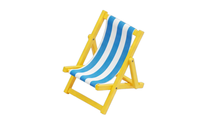 Beach Chair Isolated on White Background