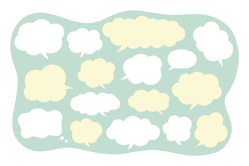 すぐ使えるシンプル吹き出しセット