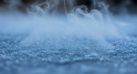 Abstract Blue Smoke Swirls Over Textured Surface