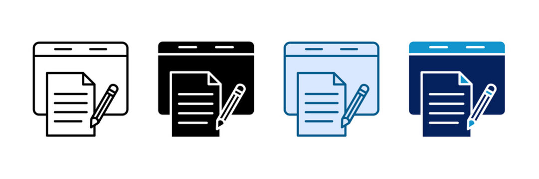 Copywriting Icon Set Multiple Style Collection