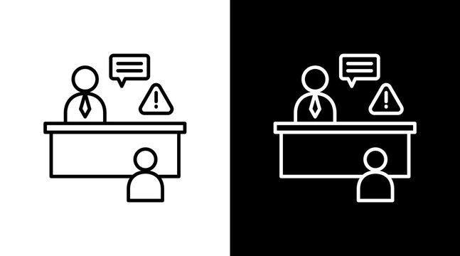 Cross-Examination Outline White Icon Set Design