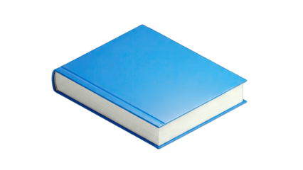 Blue Book Isolated on White Background