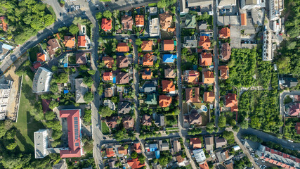 View of Chisinau Moldova from Above Urban Landscape from Drone Perspective