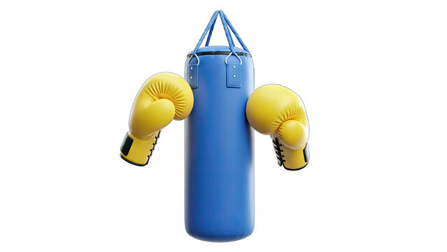 Boxing Bag with Gloves - Training Concept - Powered by Adobe