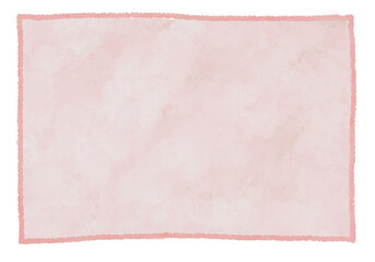 シンプルなピンクの背景付き囲み枠（クレヨンタッチ）