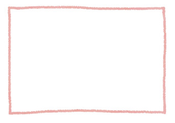 シンプルなくすみピンクのクレヨンタッチ囲み枠