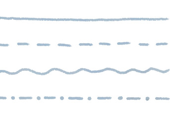 シンプルなくすみブルーのラインセット