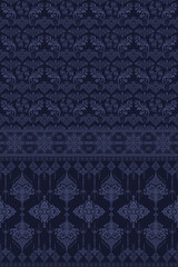 Tribal dark blue background Farblic pattern 
