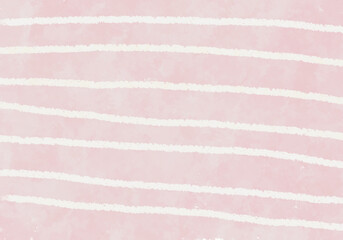 クレヨンタッチのストライプ背景（ピンク）