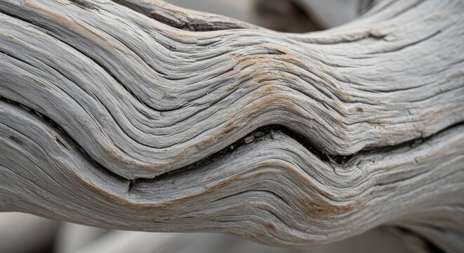 Close-up of Weathered Driftwood Texture - Powered by Adobe