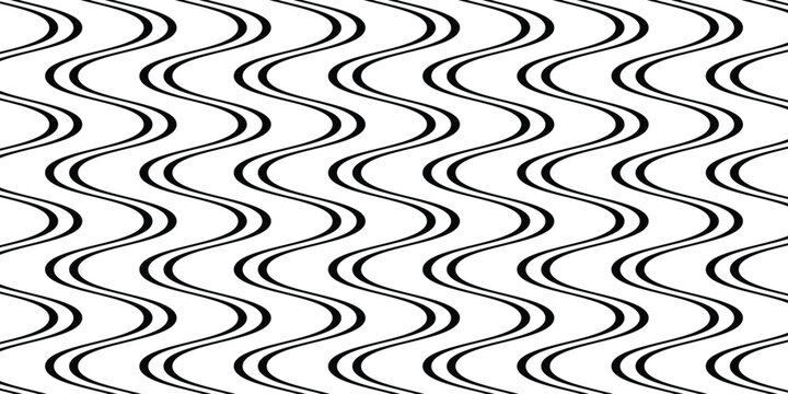 simple black double line wave pattern for banner poster background.