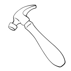 Line hammer isolated on white