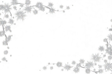 Obraz premium PNG Snowflake swirl border background black black background.