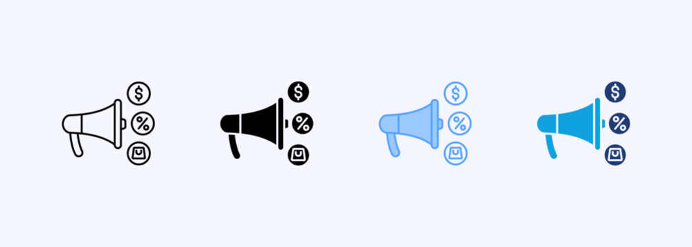 Promotion Icon Set Multiple Style Collection Element For Design