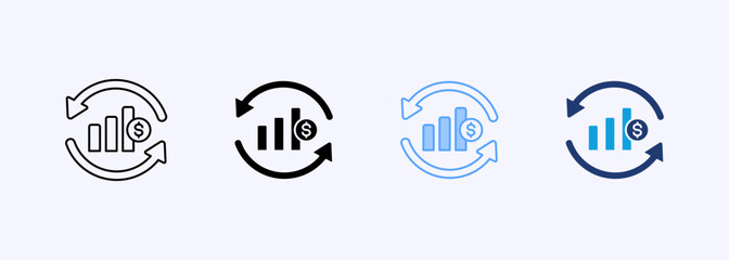 Business Continuity Icon Set Multiple Style Collection Element For Design