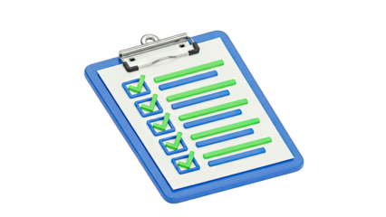 Checklist with Completed Tasks on Clipboard