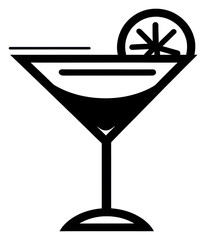 PNG Icon of cocktail minimalist simple drink.