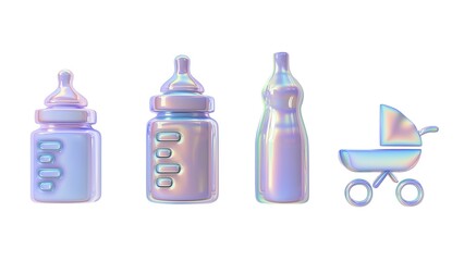 Nurturing Essentials: A tranquil image capturing a set of essential baby items, symbolizing the gentle and nurturing care for infants.