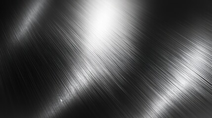 Brushed Metal Texture Background with Light Reflections